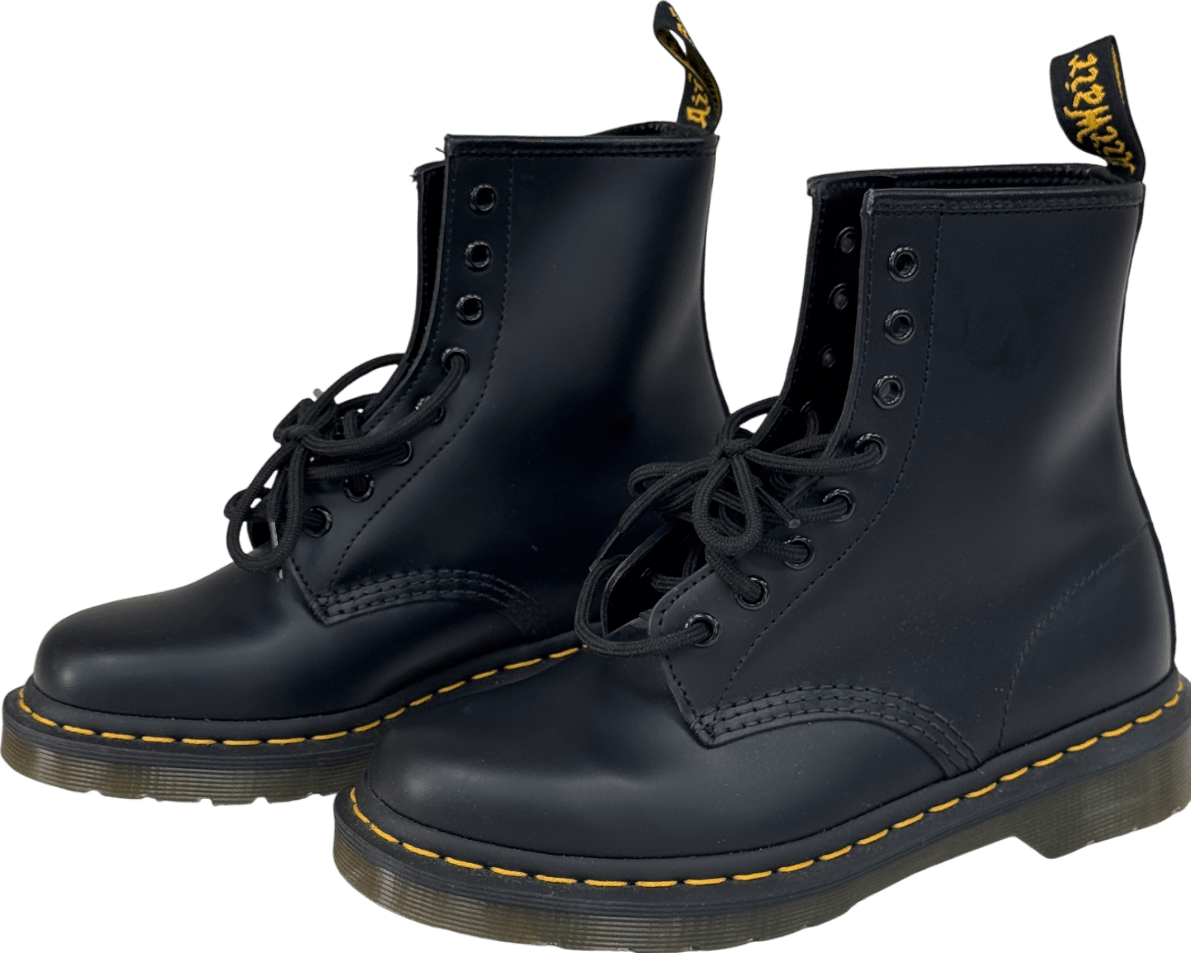 Dr Martens Smooth Leather Lace Up Boots Black UK 5 EU 38 👠 - Reliked