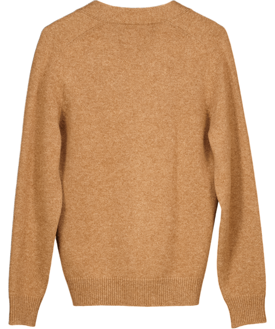 Drake's Brown Lambswool 6 Button Cardigan UK M - Reliked