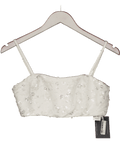 Dream Sister Jane White Carolina Embellished Bralette UK S - Reliked