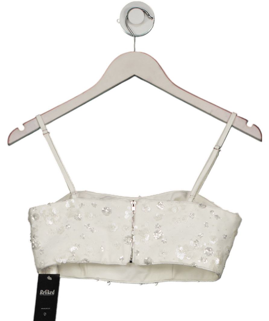 Dream Sister Jane White Carolina Embellished Bralette UK S - Reliked