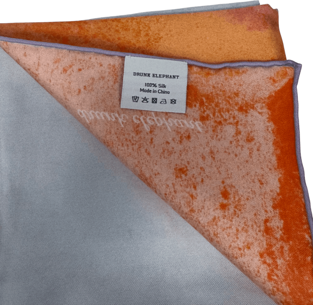 Drunk Elephant Orange Exclusive Watercolour Scarf - Reliked
