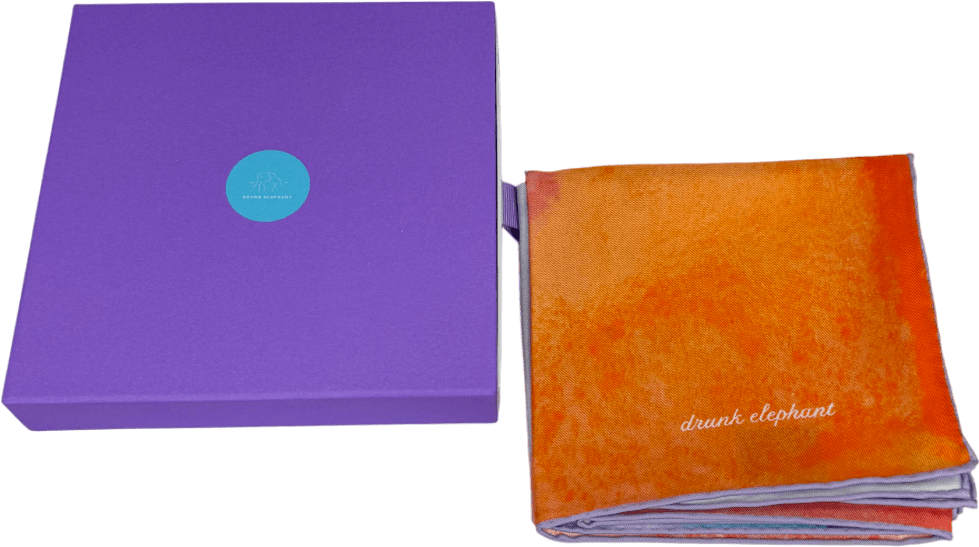Drunk Elephant Orange Exclusive Watercolour Scarf - Reliked