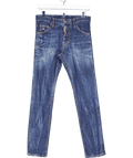 DSQUARED2 Mid Blue Distressed Skinny - cut Jeans Sz44 UK W28 - Reliked
