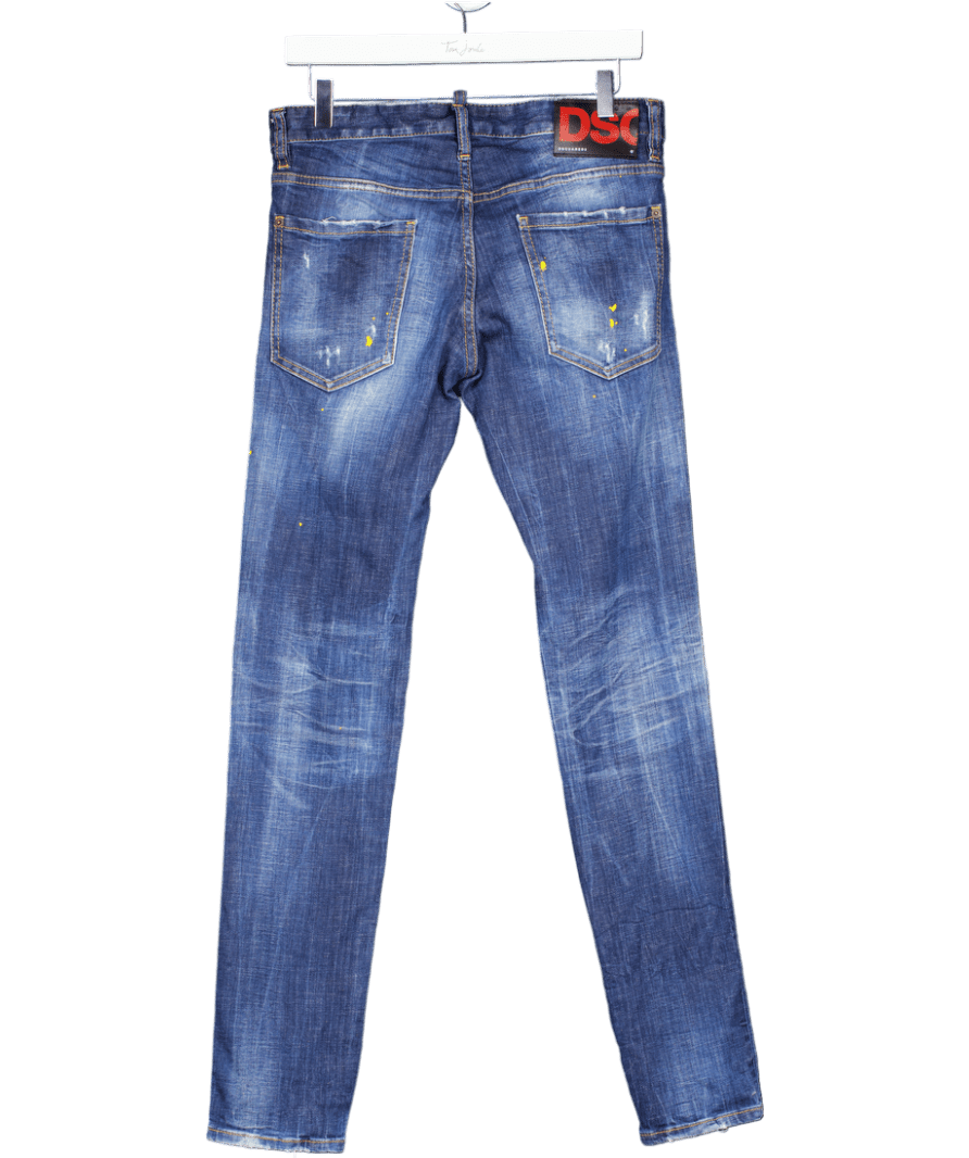 DSQUARED2 Mid Blue Distressed Skinny - cut Jeans Sz44 UK XS/S W28 - Reliked
