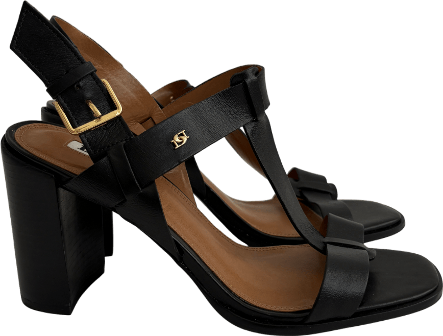Dune Black Jacie Block Heeled Sandals UK 7 EU 40 👠 - Reliked