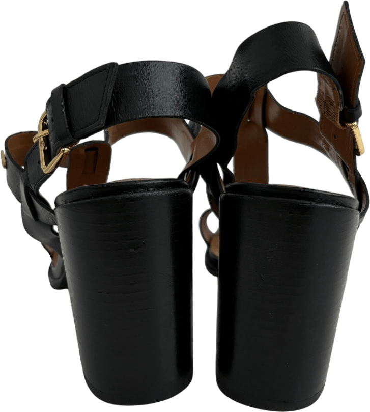 Dune Black Jacie Block Heeled Sandals UK 7 EU 40 👠 - Reliked