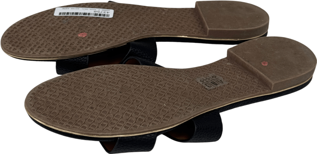 Dune Loopy Slip On Flat "h" Sandals In Black UK 5 EU 38 👠 - Reliked