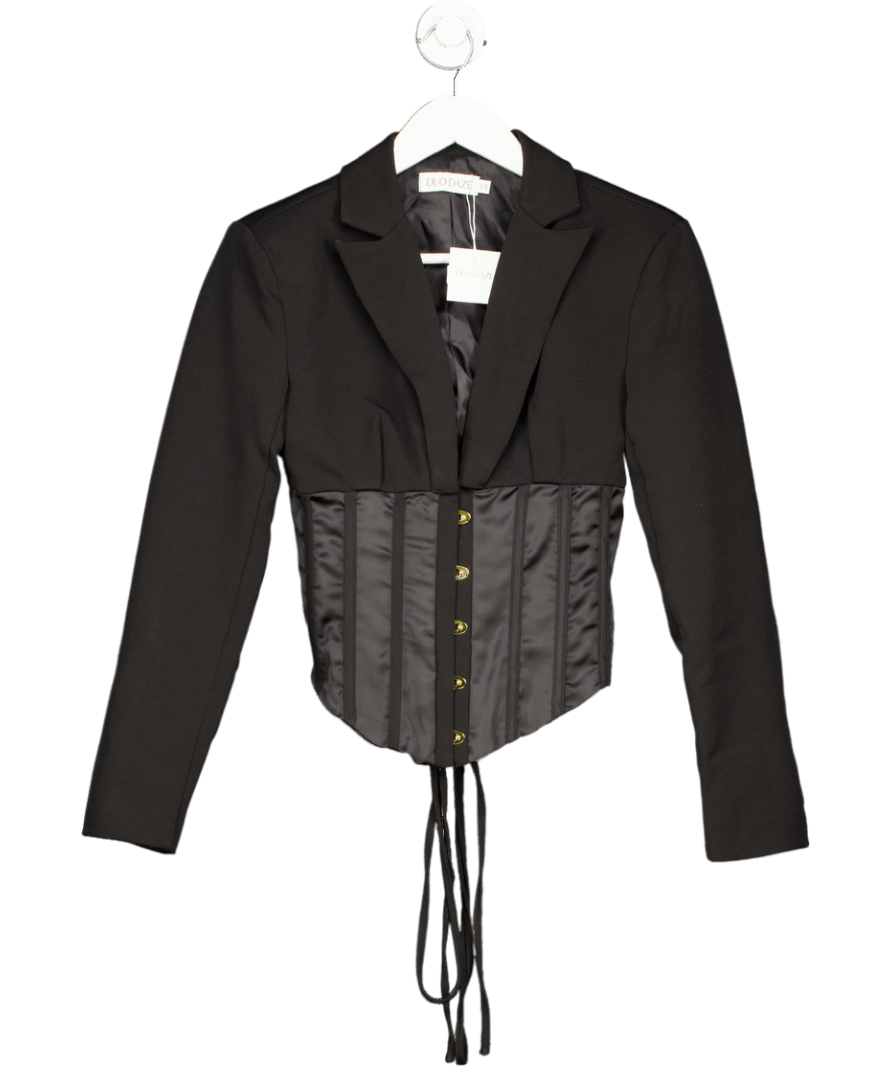 Duo Daze Black Corset Blazer UK XS - Reliked
