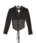 Duo Daze Black Corset Blazer UK XS - Reliked
