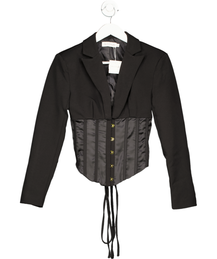 Duo Daze Black Corset Blazer UK XS - Reliked