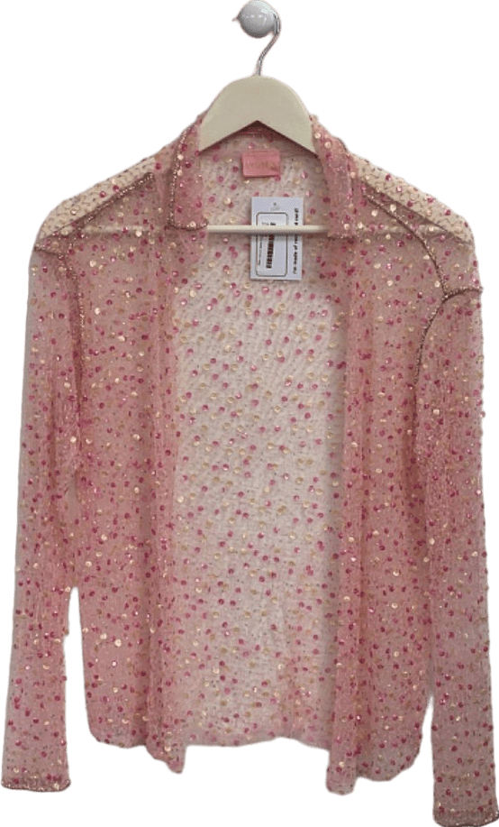 Dyspnea Pink Sequin Cardigan One Size - Reliked