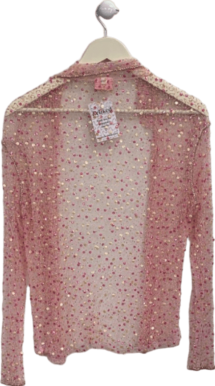 Dyspnea Pink Sequin Cardigan One Size - Reliked