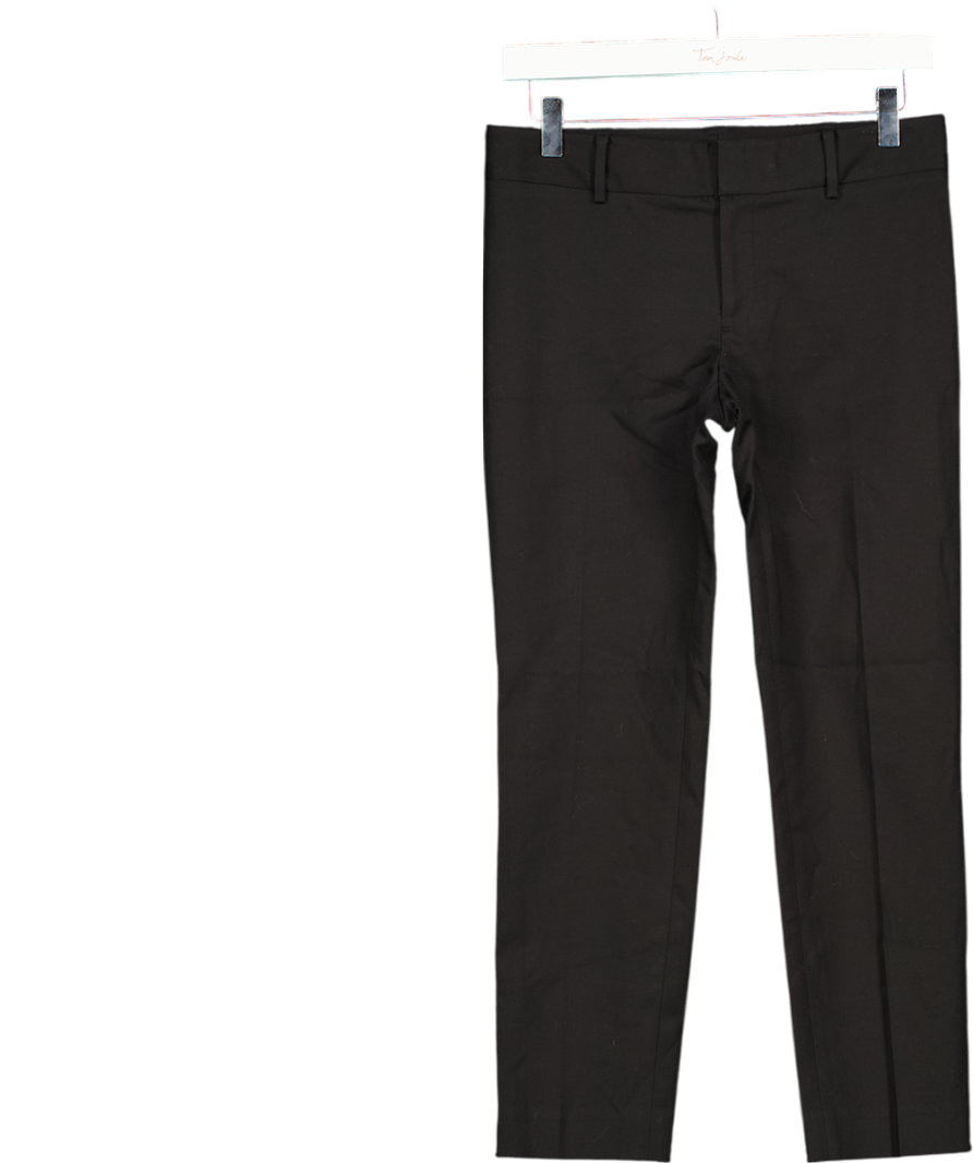 CLUB MONACO Black Tailored Ankle Length Stretch Cotton Blend Cigarette Trousers UK 6