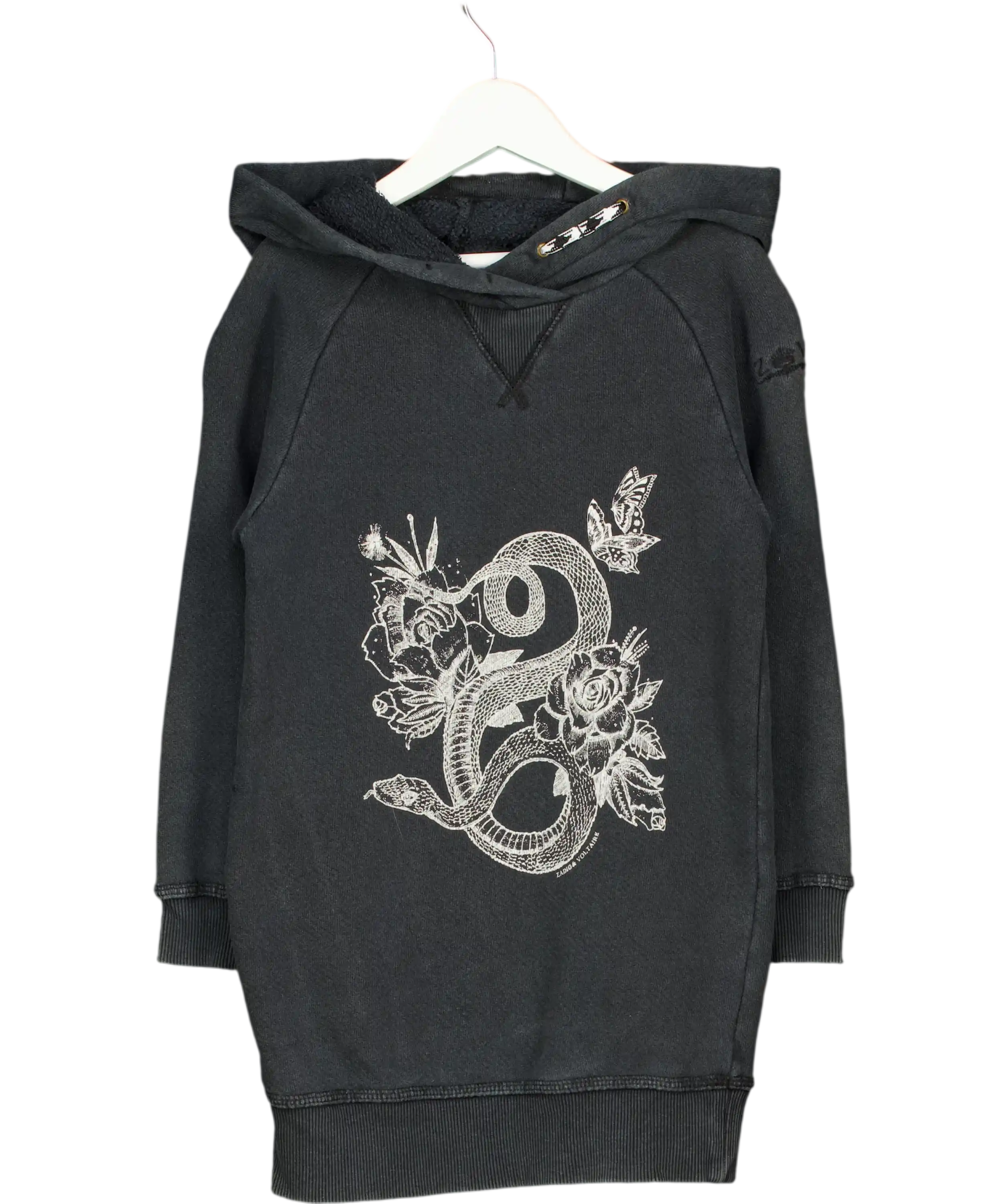 Zadig & Voltaire Grey Oversized Hoodie 8 Years