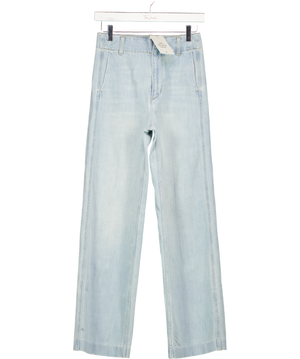 H&M Light Blue Straight High Jeans UK 4