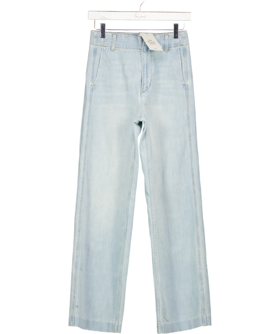 H&M Light Blue Straight High Jeans UK 4