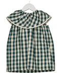 Green Gren / Ivory Gingham Bow Back Dress 3 Years
