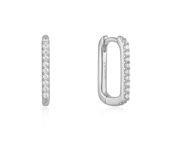 Ania Haie Silver Glam Rock Oval Hoop Earrings - Gift Boxed