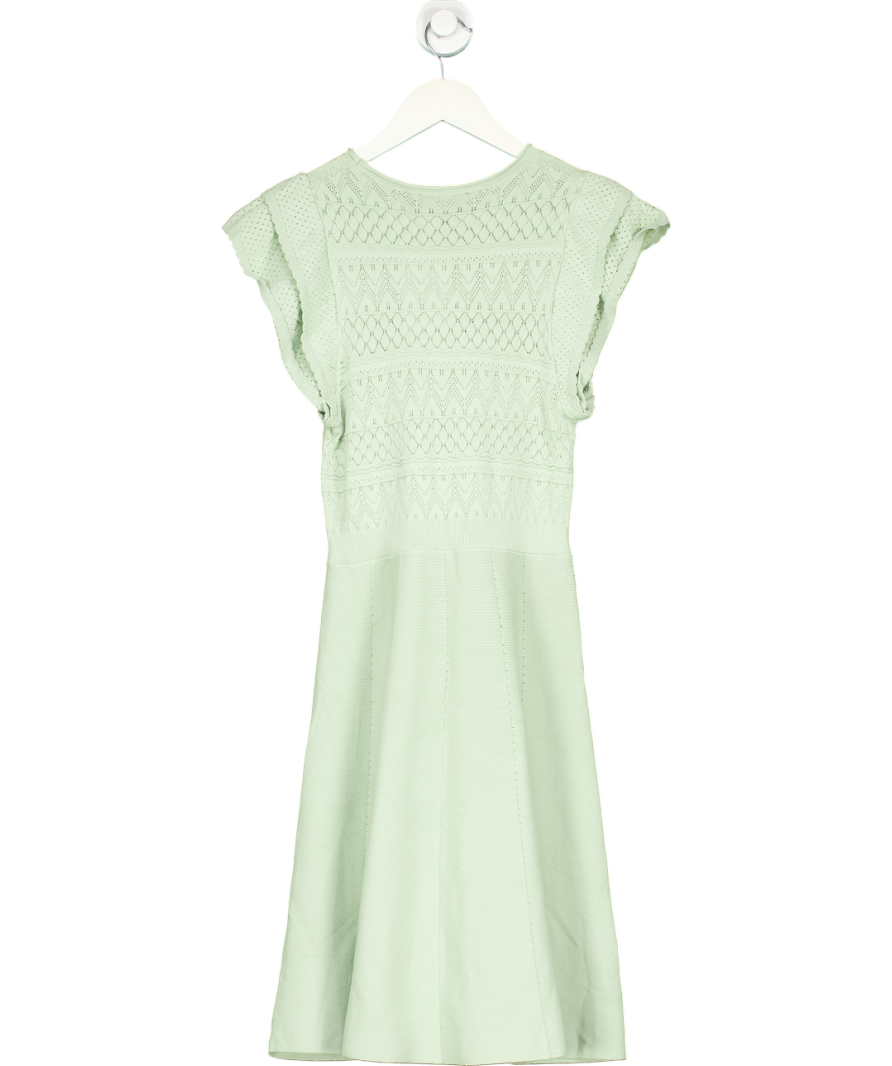 lipsy london Green Crochet Mini Dress UK 8