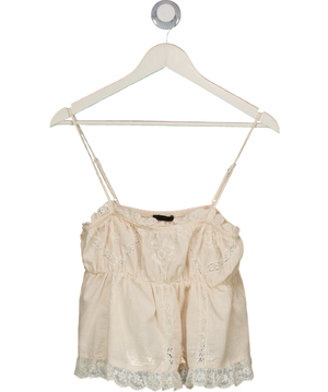 ZARA Cream Lace Inset Cami Top UK S
