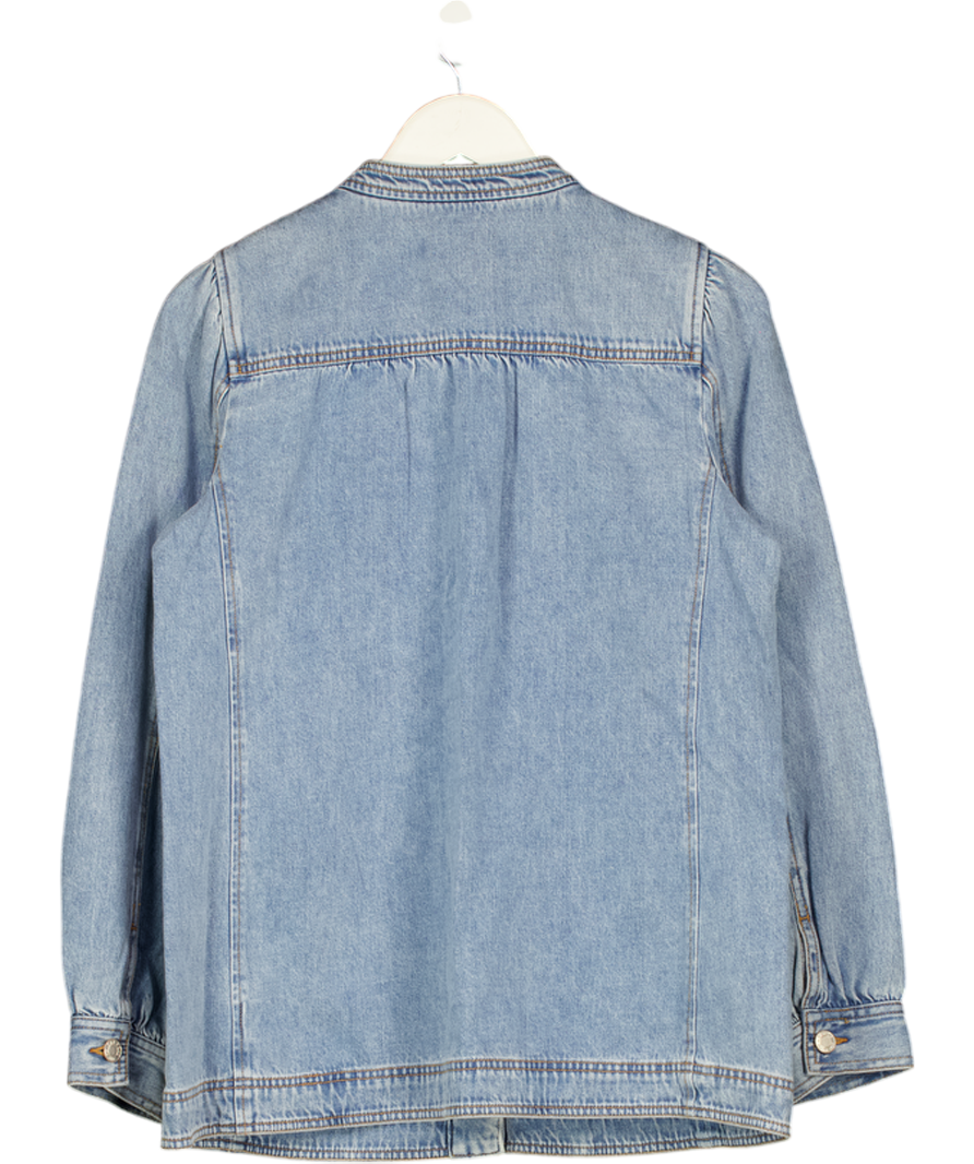 TALBOTS Blue Puff Sleeve Denim Jacket UK S