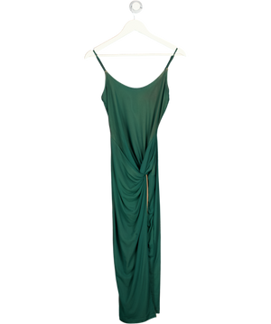 JLUXLABEL Green Drape Front Midi Dress UK S