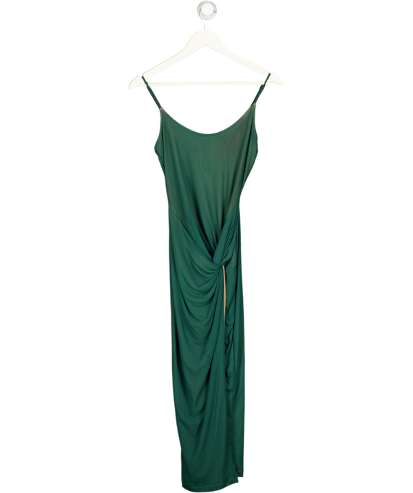 JLUXLABEL Green Drape Front Midi Dress UK S