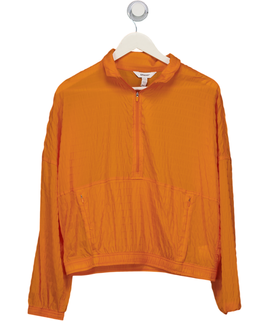 SPANX Orange Oranve 1/2 Zip Air Essentials Track Top UK M