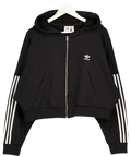 ADIDAS Originals  Black / White Three Stripes Zip Hoodie UK 16