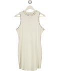 DAILY PAPER White Ribbed Logo Tank Dress UK XL