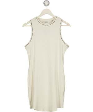 DAILY PAPER White Ribbed Logo Tank Dress UK XL