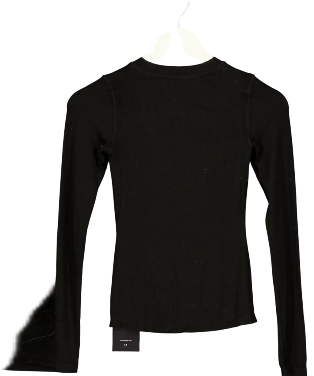 Copy Express Black Long Sleeve Top UK S