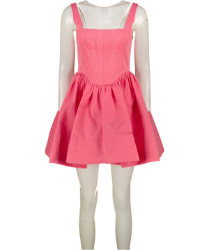 STAUD Pink Landscape Corset Minidress Us4 UK 8
