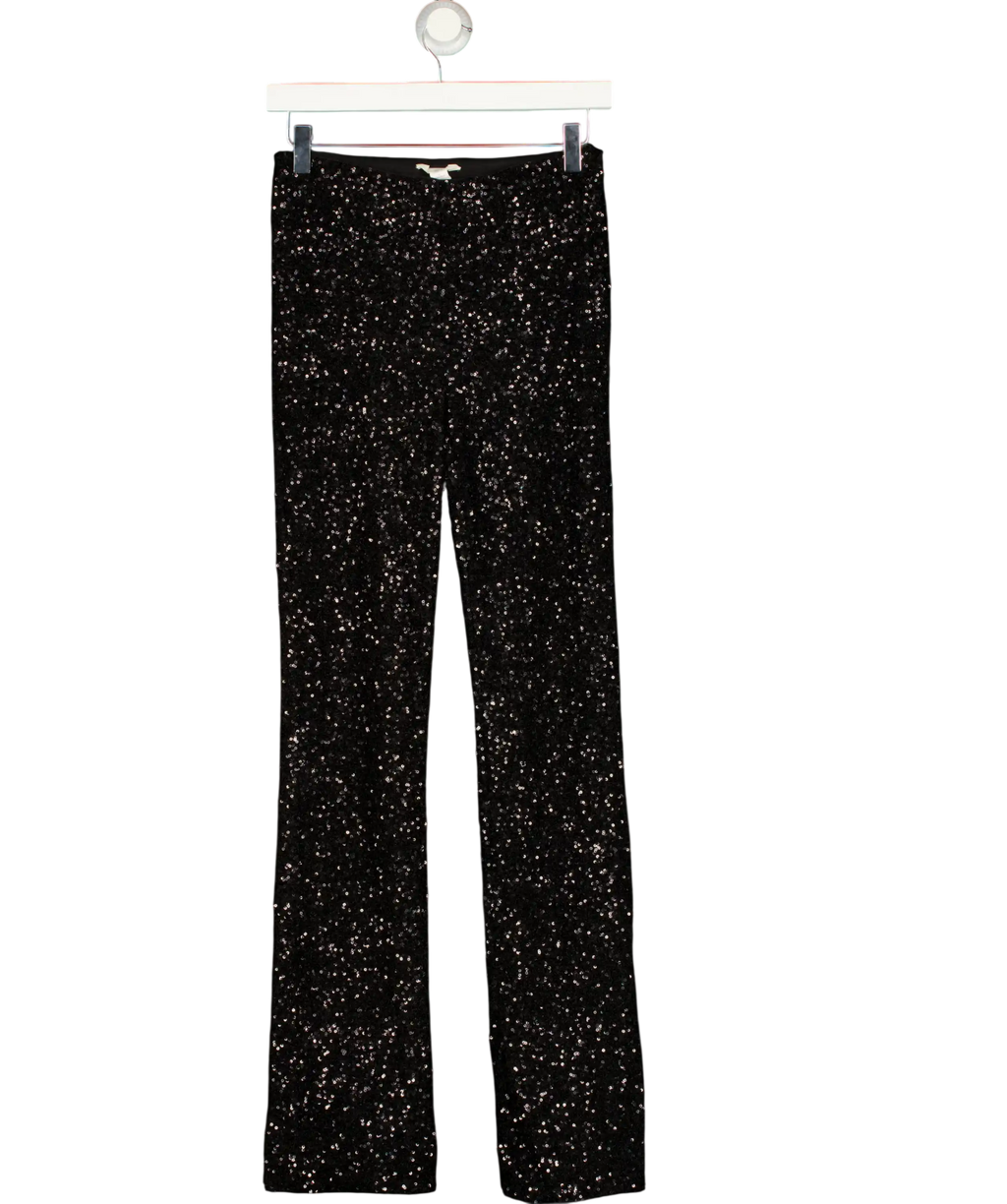 ARKET Black Sequin Slim Fit Trousers Size Eur 34 UK 6