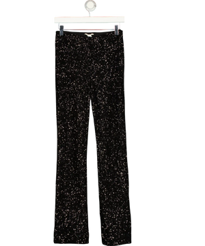 ARKET Black Sequin Slim Fit Trousers Size Eur 34 UK 6