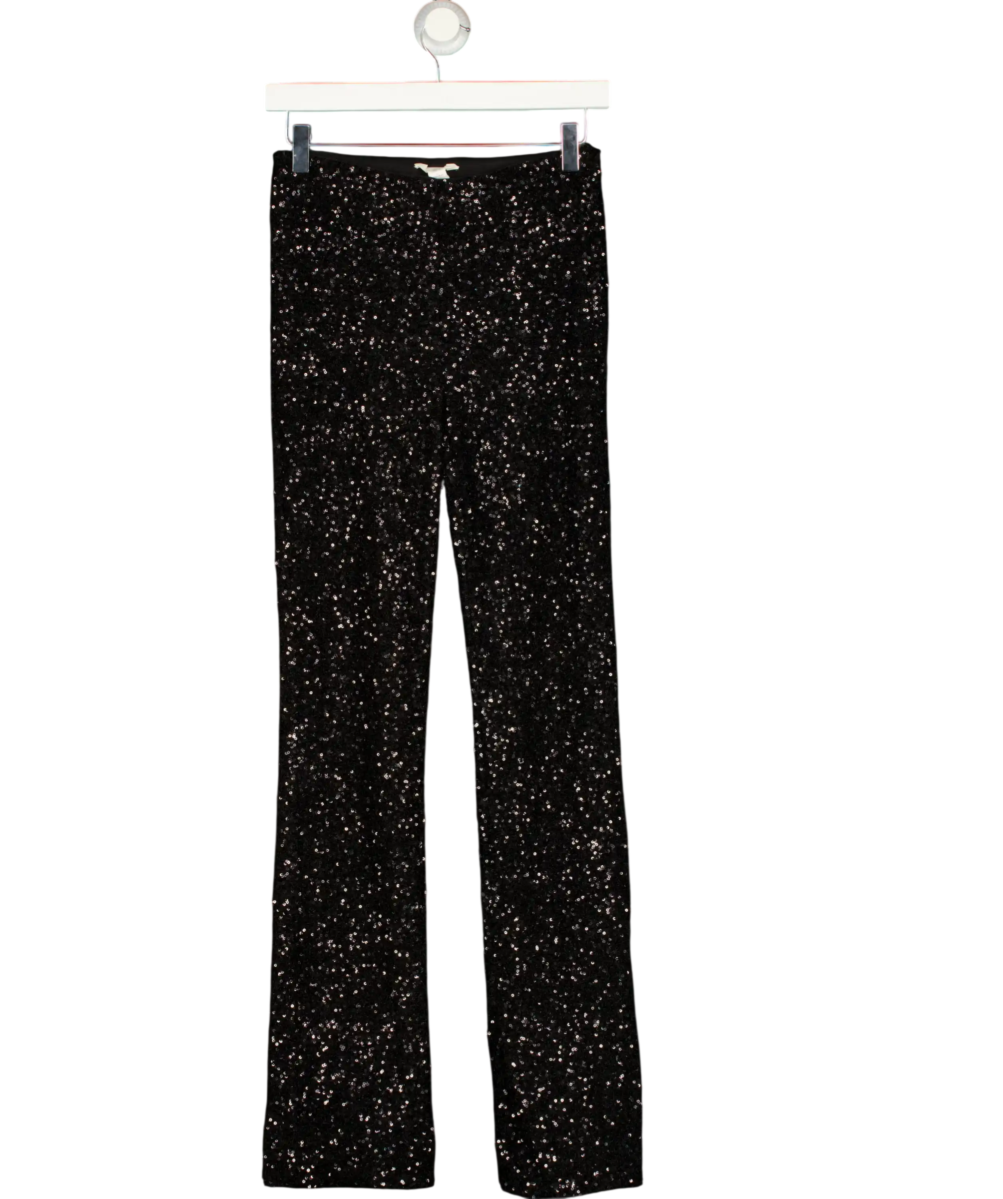 ARKET Black Sequin Slim Fit Trousers Size Eur 34 UK 6