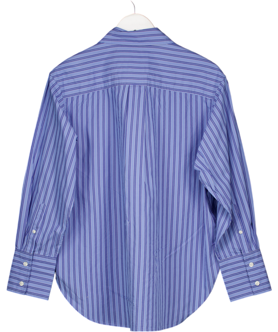 GAP Blue Stripe Poplin Oversized Shirt UK XS