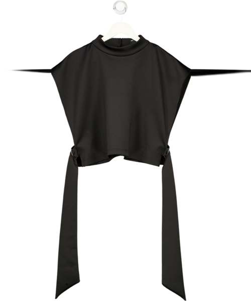 ASOS Black Sleeveless Buckle Side Top UK 16