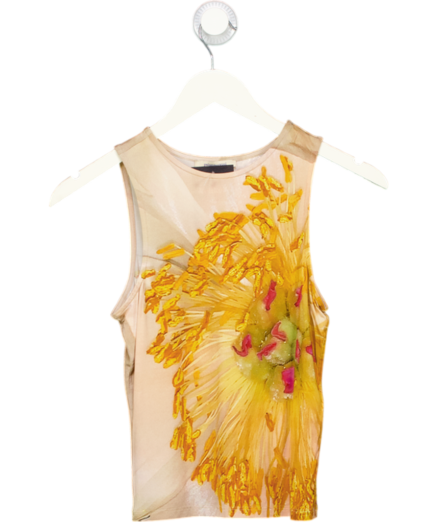 PALOMA WOOL Beige Printed Abstract Tank Top UK XS