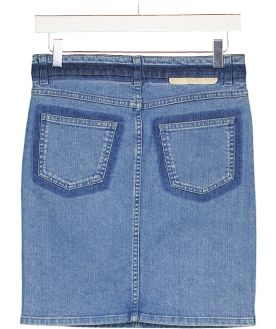 STELLA MCCARTNEY Blue Denim Mini Skirt UK 8