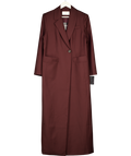 JOAEN Burguny Red Fine Merino Wool Allora Double Breasted Coat UK M