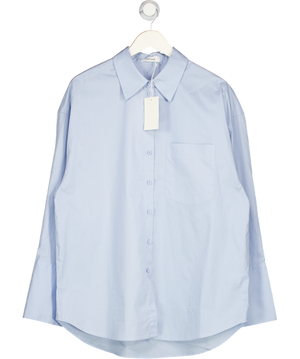 HENNE Blue Poplin Adriano Oversize Shirt UK 8
