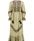 BEULAH LONDON Cream Floral Quilted Marcia Dress UK 8