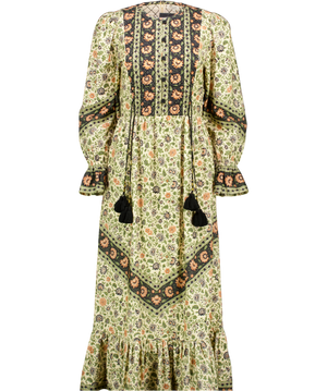 BEULAH LONDON Cream Floral Quilted Marcia Dress UK 8