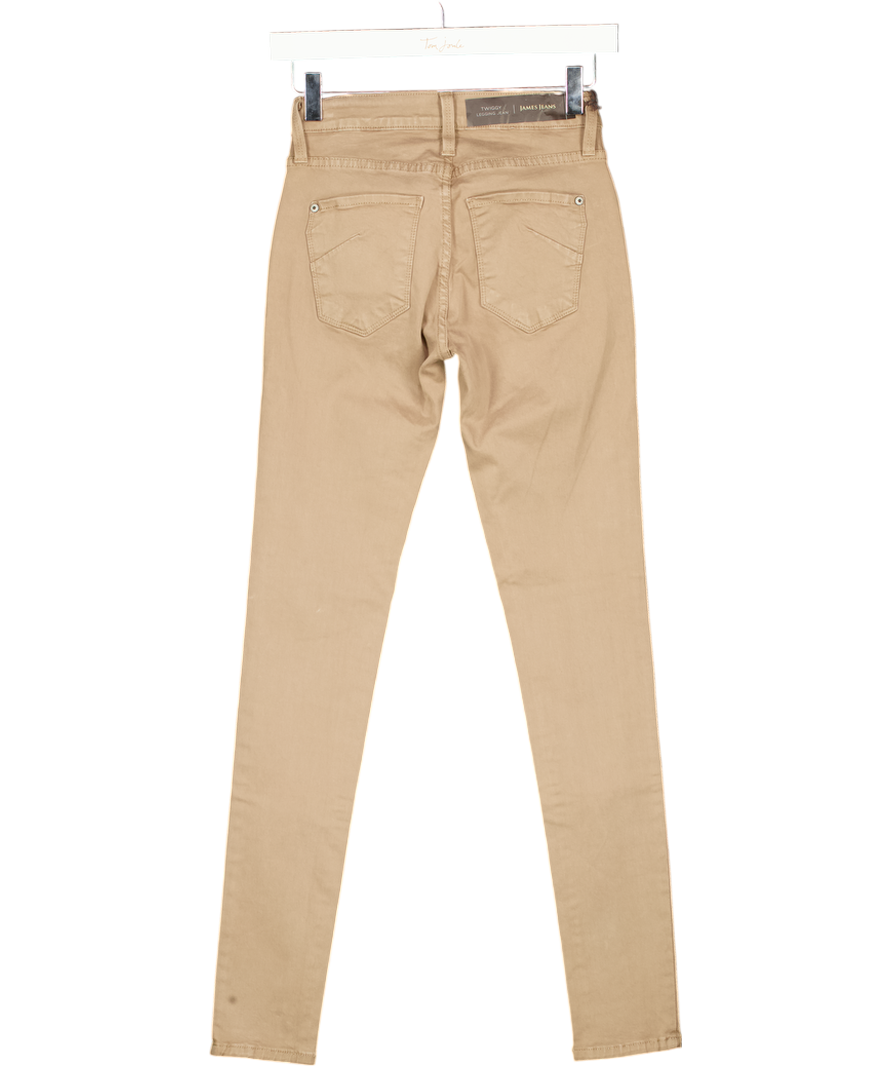 JAMES JEANS Taupe Brown Mid-rise Skinny Jeans W25