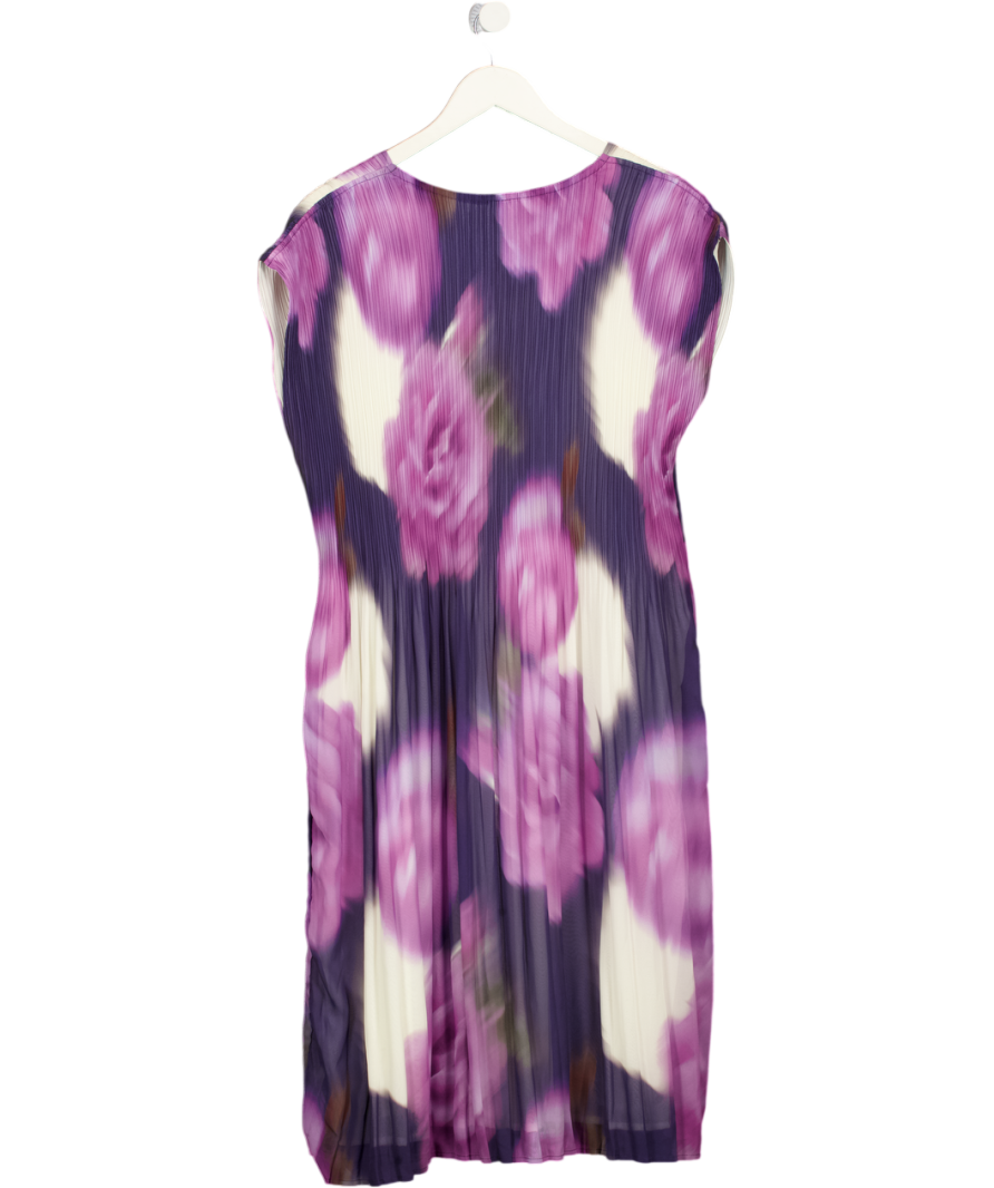 KLASS Purple Print Plisse Midi Dress UK XXL