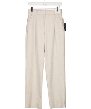 Abercrombie & Fitch Oatmeal Beige Quinn Tailored Straight Trousers W24