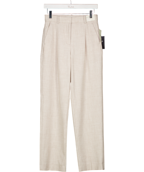 Abercrombie & Fitch Oatmeal Beige Quinn Tailored Straight Trousers W24