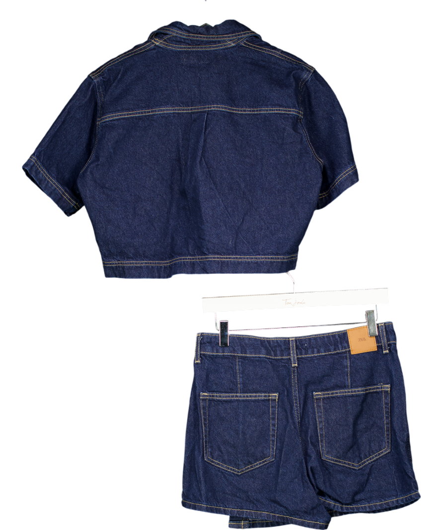 ZARA Blue Denim Two Piece UK S