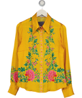HAWES & CURTIS Boutique Yellow Floral Shirt UK 12